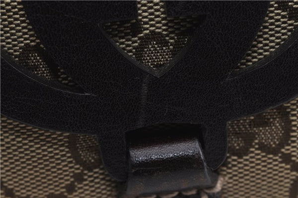 Authentic GUCCI Shoulder Tote Bag GG Canvas Leather 181502 Brown 3791D