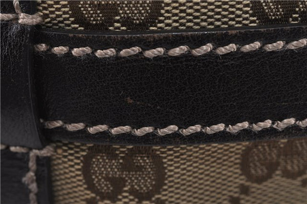 Authentic GUCCI Shoulder Tote Bag GG Canvas Leather 181502 Brown 3791D