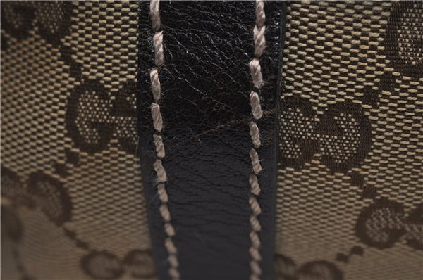 Authentic GUCCI Shoulder Tote Bag GG Canvas Leather 181502 Brown 3791D