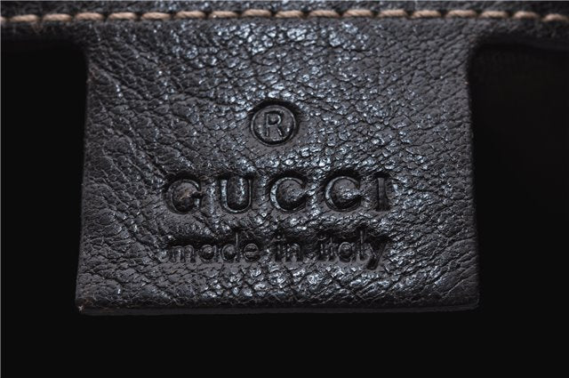 Authentic GUCCI Shoulder Tote Bag GG Canvas Leather 181502 Brown 3791D