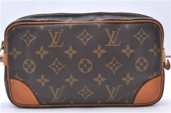 Authentic Louis Vuitton Monogram Marly Dragonne PM M51827 Clutch Hand Bag 3792F