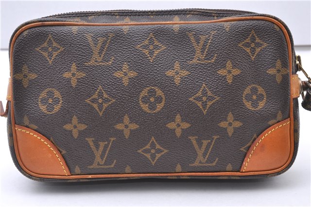 Authentic Louis Vuitton Monogram Marly Dragonne PM M51827 Clutch Hand Bag 3792F