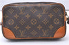 Authentic Louis Vuitton Monogram Marly Dragonne PM M51827 Clutch Hand Bag 3792F