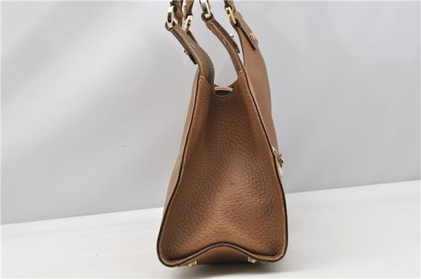 Authentic GUCCI Vintage Shoulder Hand Bag Purse Leather 130995 Brown 3793F