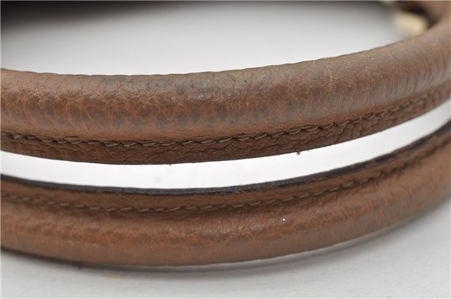 Authentic GUCCI Vintage Shoulder Hand Bag Purse Leather 130995 Brown 3793F