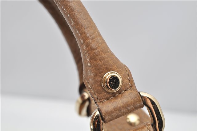 Authentic GUCCI Vintage Shoulder Hand Bag Purse Leather 130995 Brown 3793F