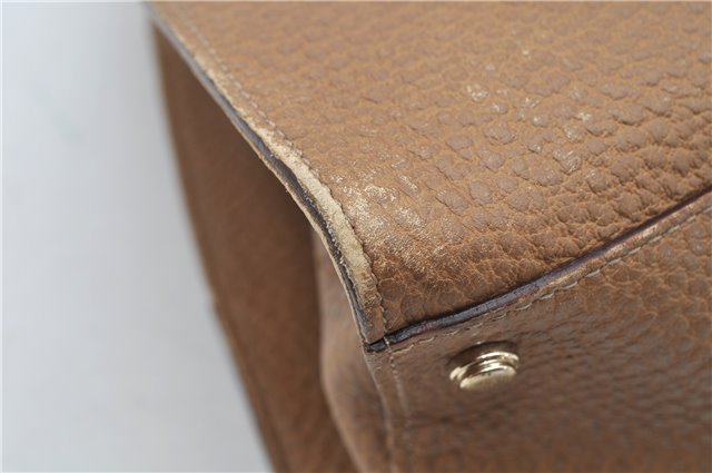 Authentic GUCCI Vintage Shoulder Hand Bag Purse Leather 130995 Brown 3793F