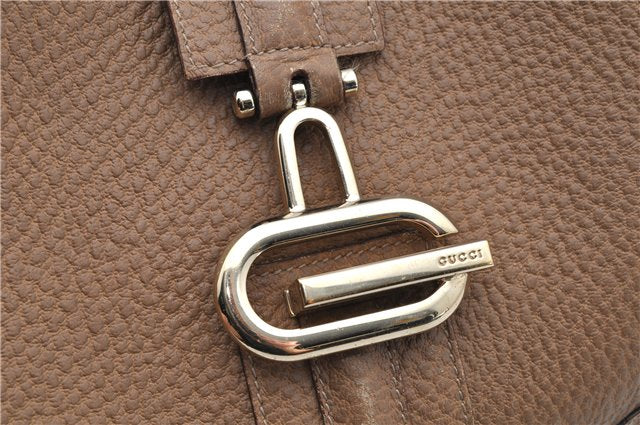Authentic GUCCI Vintage Shoulder Hand Bag Purse Leather 130995 Brown 3793F