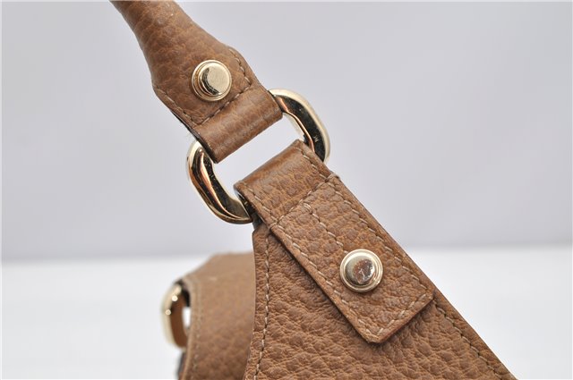 Authentic GUCCI Vintage Shoulder Hand Bag Purse Leather 130995 Brown 3793F