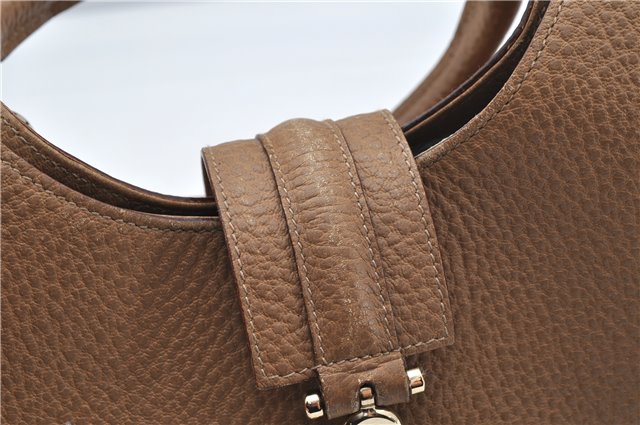 Authentic GUCCI Vintage Shoulder Hand Bag Purse Leather 130995 Brown 3793F