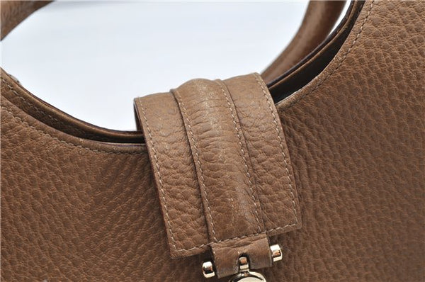 Authentic GUCCI Vintage Shoulder Hand Bag Purse Leather 130995 Brown 3793F