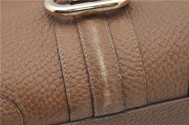 Authentic GUCCI Vintage Shoulder Hand Bag Purse Leather 130995 Brown 3793F