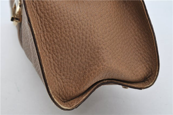 Authentic GUCCI Vintage Shoulder Hand Bag Purse Leather 130995 Brown 3793F