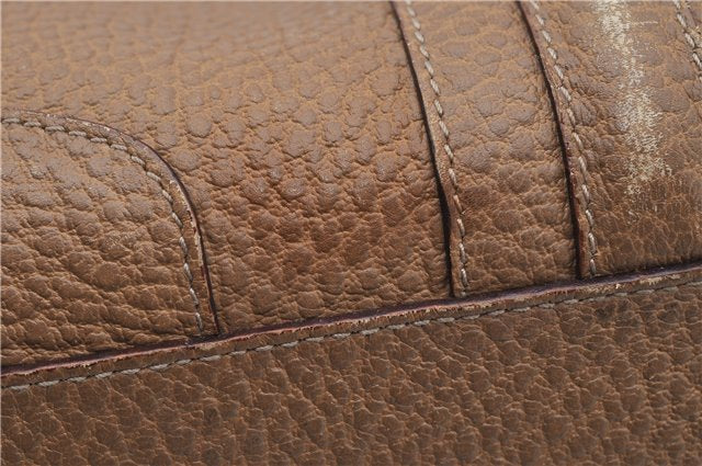 Authentic GUCCI Vintage Shoulder Hand Bag Purse Leather 130995 Brown 3793F