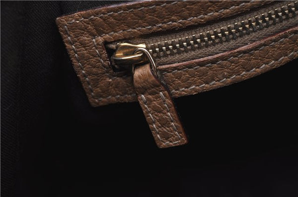 Authentic GUCCI Vintage Shoulder Hand Bag Purse Leather 130995 Brown 3793F