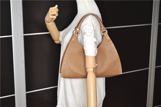 Authentic GUCCI Vintage Shoulder Hand Bag Purse Leather 130995 Brown 3793F