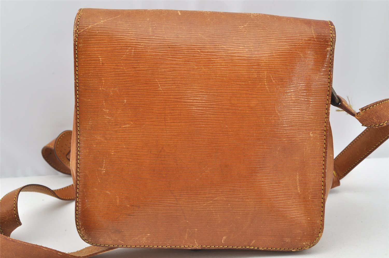 Authentic Louis Vuitton Epi Cartouchiere MM Shoulder Bag Beige M52246 Junk 3796I