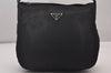 Authentic PRADA Nylon Tessuto Leather Shoulder Cross Body Bag Black 3798I