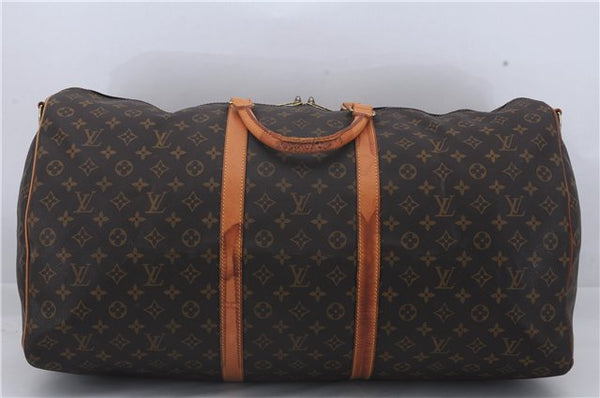 Auth Louis Vuitton Monogram Keepall Bandouliere 60 Boston Bag M41412 LV 3803D