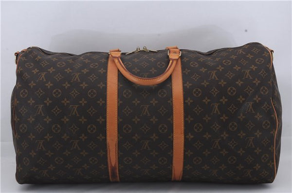 Auth Louis Vuitton Monogram Keepall Bandouliere 60 Boston Bag M41412 LV 3803D