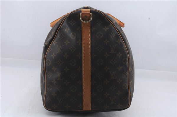 Auth Louis Vuitton Monogram Keepall Bandouliere 60 Boston Bag M41412 LV 3803D