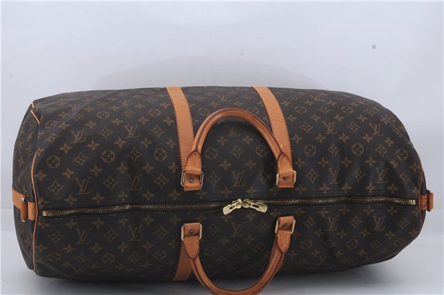 Auth Louis Vuitton Monogram Keepall Bandouliere 60 Boston Bag M41412 LV 3803D