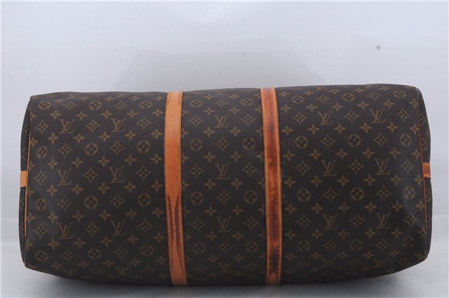 Auth Louis Vuitton Monogram Keepall Bandouliere 60 Boston Bag M41412 LV 3803D