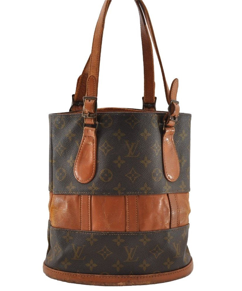 Authentic Louis Vuitton Monogram Bucket PM Shoulder Tote Bag USA Model LV 3804I