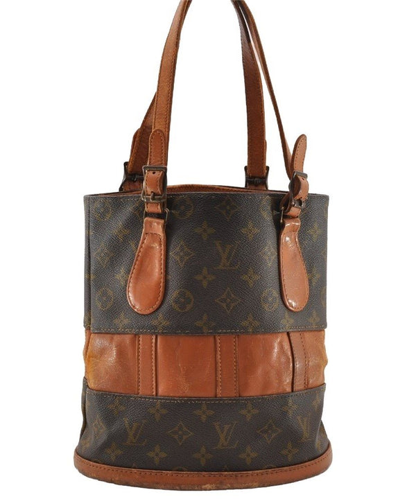 Authentic Louis Vuitton Monogram Bucket PM Shoulder Tote Bag USA Model LV 3804I