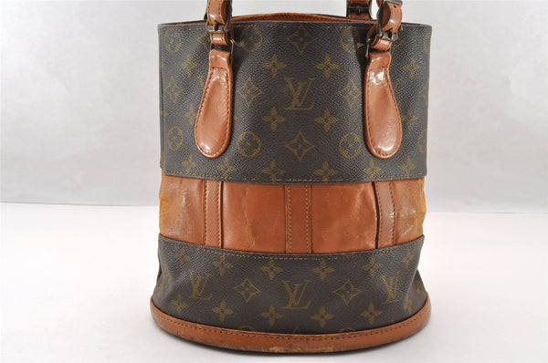 Authentic Louis Vuitton Monogram Bucket PM Shoulder Tote Bag USA Model LV 3804I