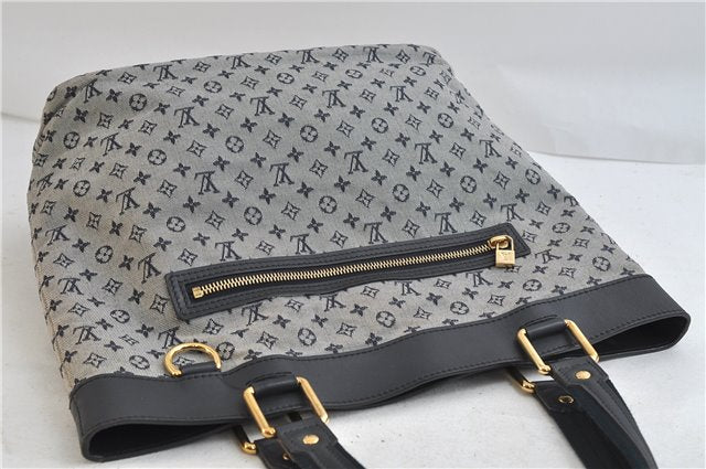 Authentic Louis Vuitton Monogram Mini Lucille GM Hand Bag Blue M92675 LV 3808D