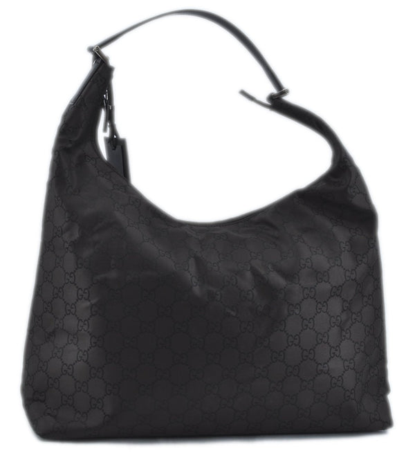 Authentic GUCCI Shoulder Travel Bag GG Nylon Leather 012038408 Brown 3810C