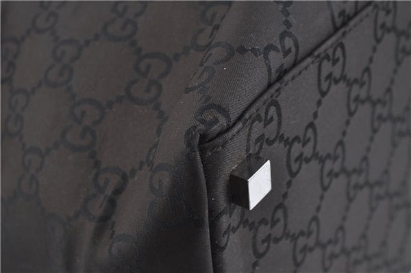 Authentic GUCCI Shoulder Travel Bag GG Nylon Leather 012038408 Brown 3810C