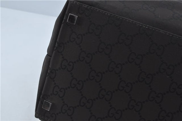 Authentic GUCCI Shoulder Travel Bag GG Nylon Leather 012038408 Brown 3810C