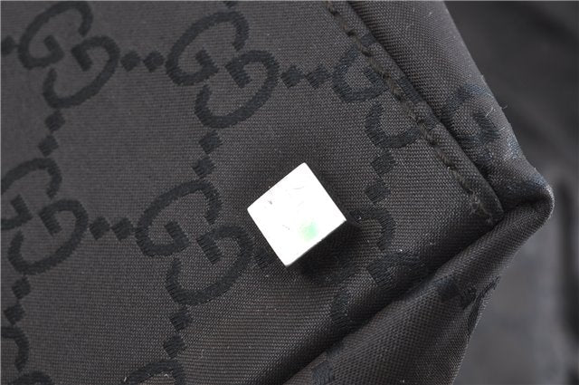 Authentic GUCCI Shoulder Travel Bag GG Nylon Leather 012038408 Brown 3810C