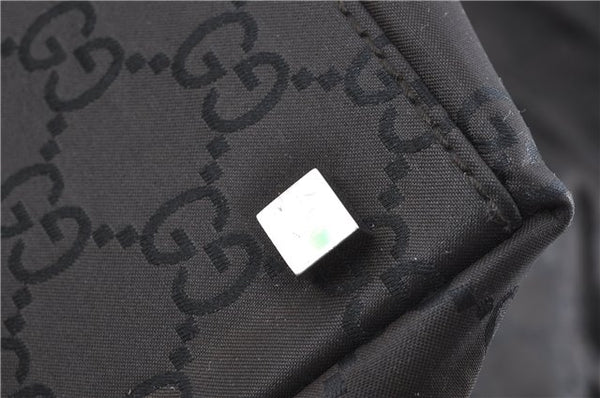 Authentic GUCCI Shoulder Travel Bag GG Nylon Leather 012038408 Brown 3810C