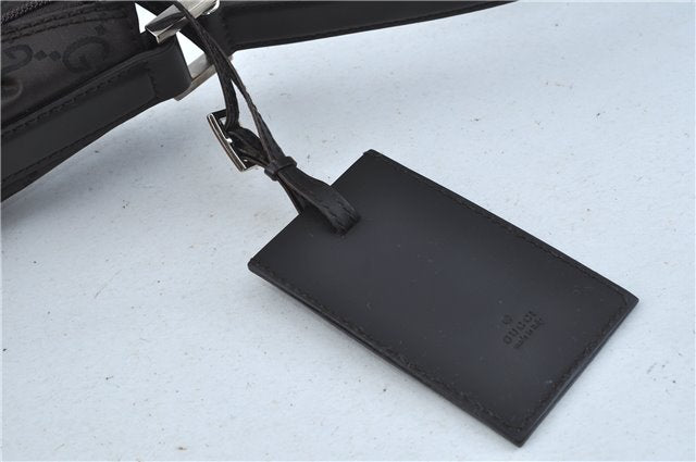 Authentic GUCCI Shoulder Travel Bag GG Nylon Leather 012038408 Brown 3810C