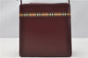 Authentic BURBERRY Vintage Nova Check Shoulder Bag Leather Bordeaux 3811F
