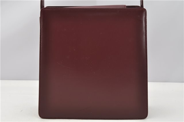 Authentic BURBERRY Vintage Nova Check Shoulder Bag Leather Bordeaux 3811F