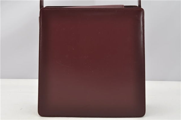 Authentic BURBERRY Vintage Nova Check Shoulder Bag Leather Bordeaux 3811F