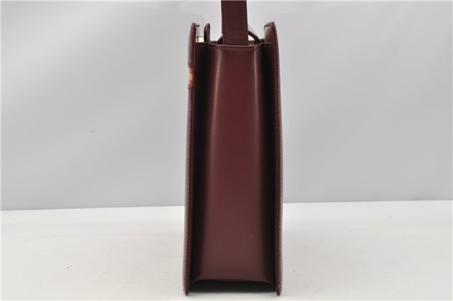 Authentic BURBERRY Vintage Nova Check Shoulder Bag Leather Bordeaux 3811F