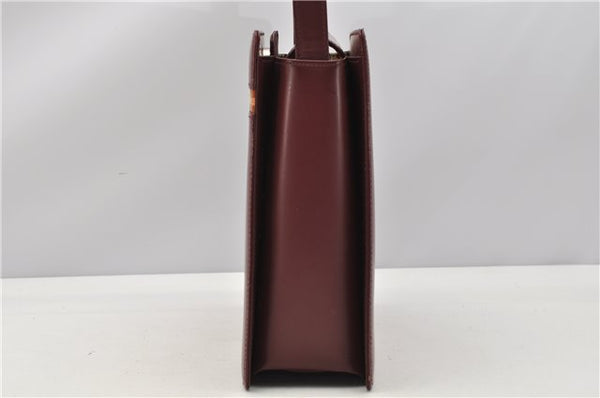 Authentic BURBERRY Vintage Nova Check Shoulder Bag Leather Bordeaux 3811F