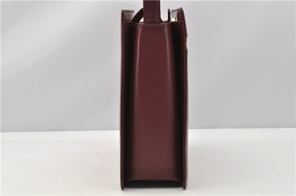 Authentic BURBERRY Vintage Nova Check Shoulder Bag Leather Bordeaux 3811F