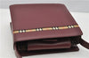 Authentic BURBERRY Vintage Nova Check Shoulder Bag Leather Bordeaux 3811F