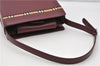 Authentic BURBERRY Vintage Nova Check Shoulder Bag Leather Bordeaux 3811F