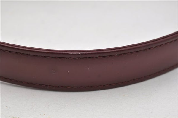 Authentic BURBERRY Vintage Nova Check Shoulder Bag Leather Bordeaux 3811F