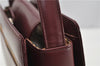 Authentic BURBERRY Vintage Nova Check Shoulder Bag Leather Bordeaux 3811F