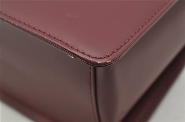 Authentic BURBERRY Vintage Nova Check Shoulder Bag Leather Bordeaux 3811F