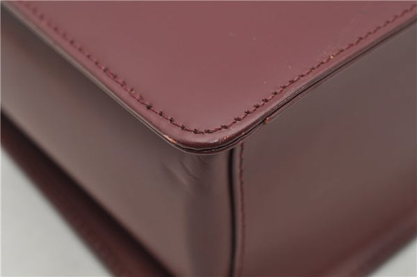 Authentic BURBERRY Vintage Nova Check Shoulder Bag Leather Bordeaux 3811F