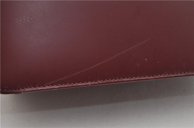Authentic BURBERRY Vintage Nova Check Shoulder Bag Leather Bordeaux 3811F